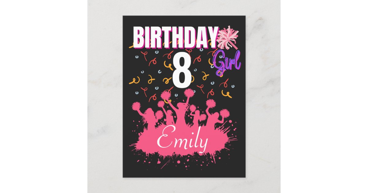 Cheerleader Gymnastic Birthday Girl Postcard Zazzle