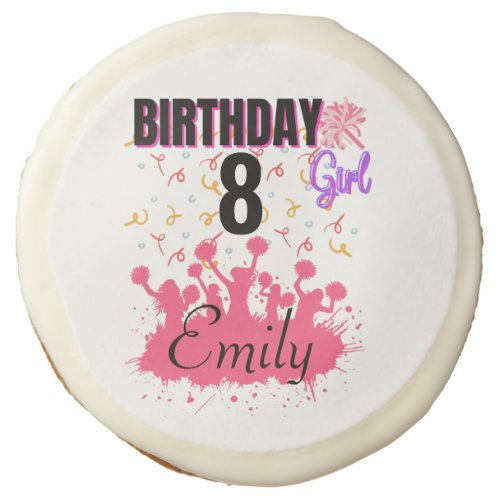 Cheerleader Gymnastic Birthday Girl  Sugar Cookie