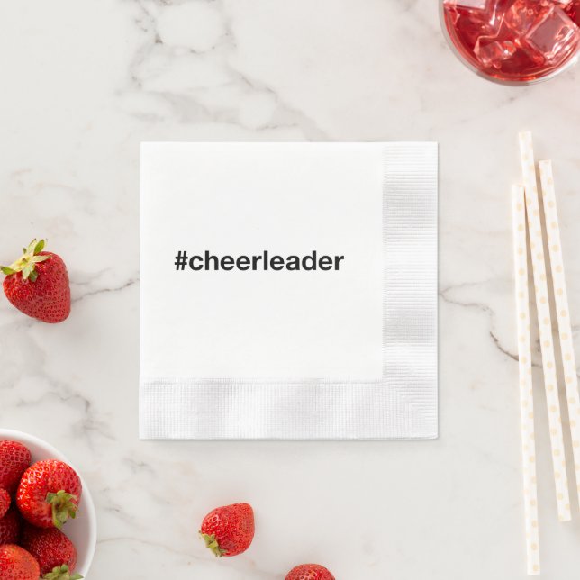 CHEERLEADER Hashtag Napkins (Insitu)