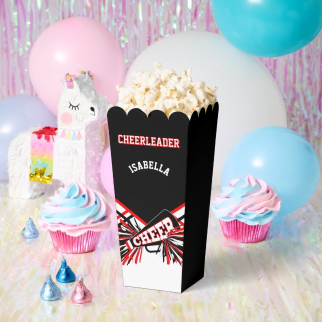 Cheerleader in Black, White and Red Favor Boxes (Party)