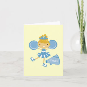 Cheerleader in Blue Card