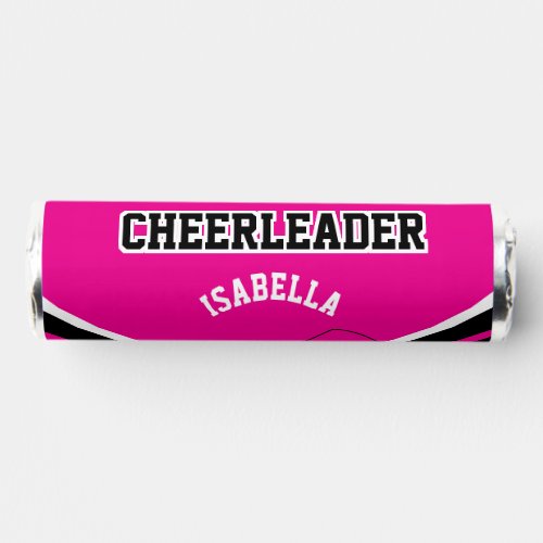 Cheerleader in Hot Pink Black and White Breath Savers Mints
