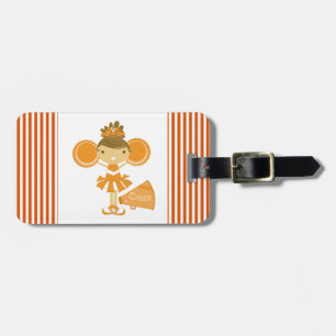 Cheerleader in Orange Luggage Tag