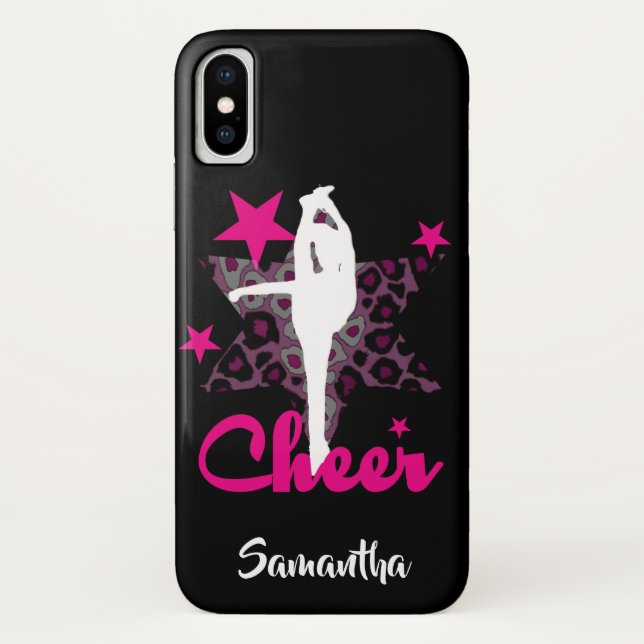 Cheerleader in pink iphone x case (Back)
