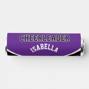 Cheerleader in Purple, Black and White Breath Savers® Mints