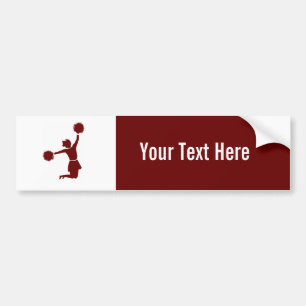 Cheerleader In Silhouette Bumpersticker Bumper Sticker