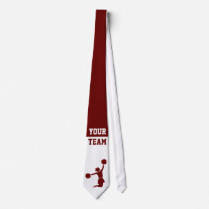 Cheerleader In Silhouette Custom Color Tie