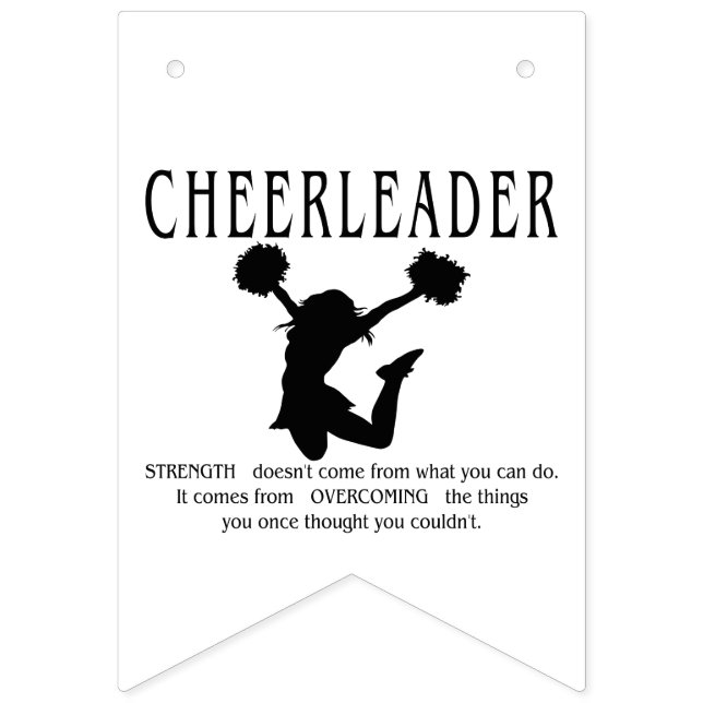 Cheerleader inspirational Quote Bunting Flags (First Flag)