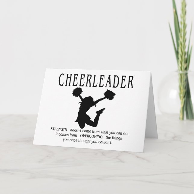 Cheerleader inspirational Quote Card (Front)