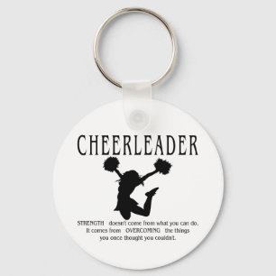 Cheerleader inspirational Quote Keychain