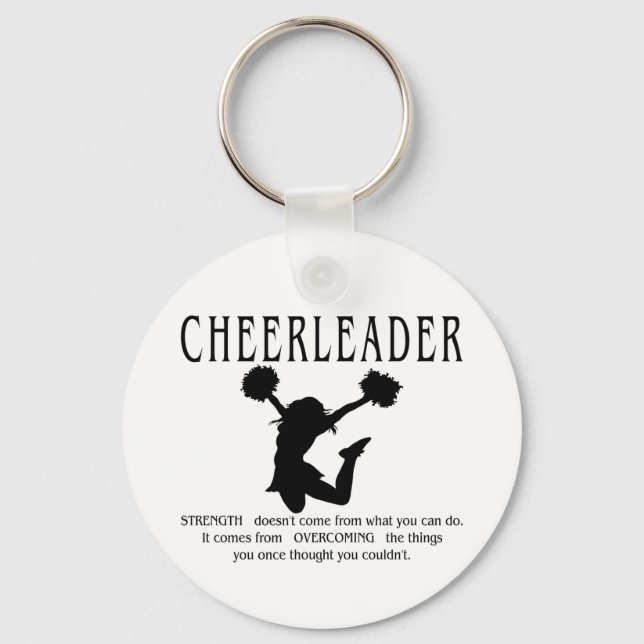 Cheerleader inspirational Quote Keychain (Front)