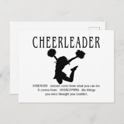 Cheerleader Inspirational Quote Postcard | Zazzle