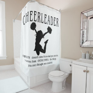 Cheerleader inspirational Quote Shower Curtain