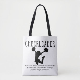 Cheerleader inspirational Quote Tote Bag