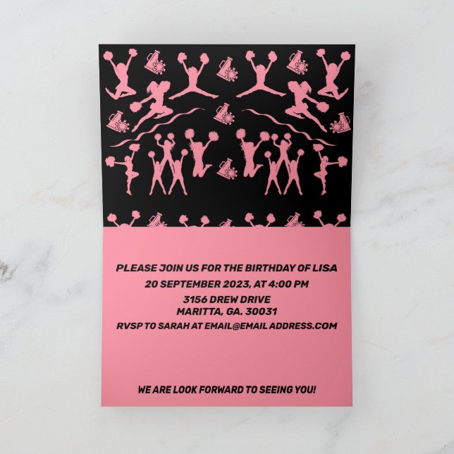 Cheerleader Invitation (Inside)