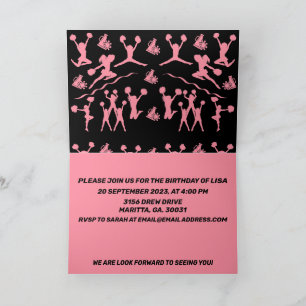 Cheerleader Invitation