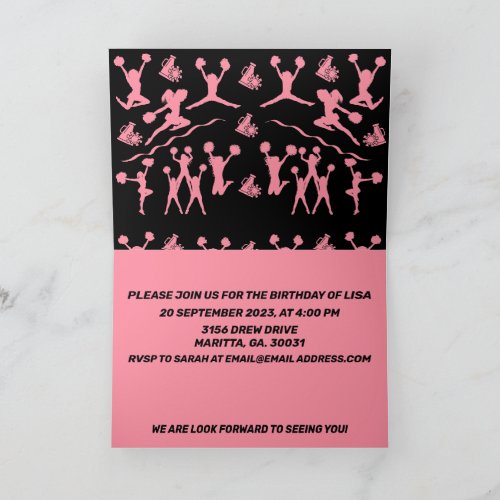 Cheerleader Invitation