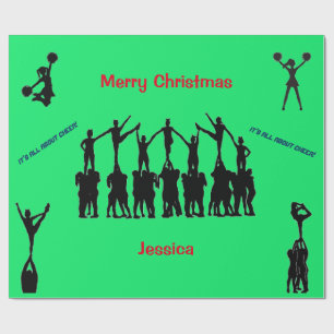 Cheerleader "Merry Christmas" Wrapping Paper