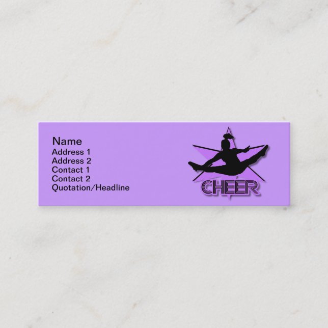 Cheerleader Mini Business Card (Front)