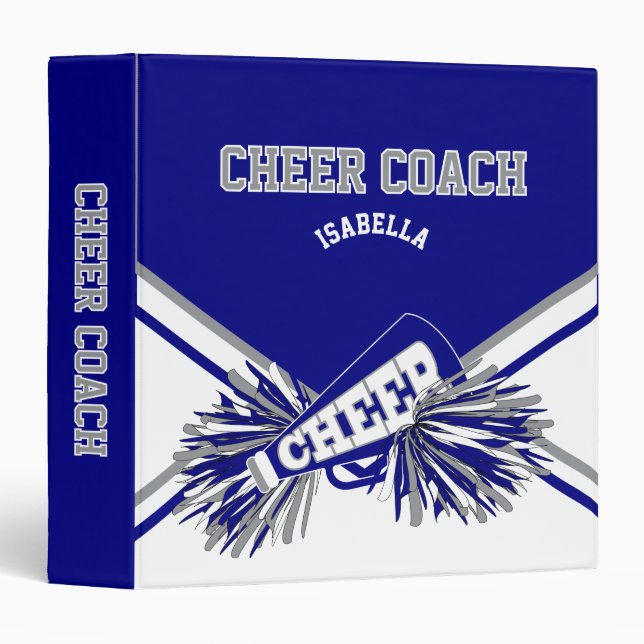 Cheerleader - Navy Blue, White & Gray Binder (Front/Spine)