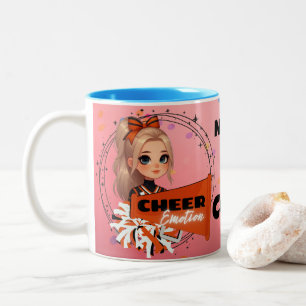 Cheerleader, Never forget that you are COURAGEOUS! Two-Tone Coffee Mug