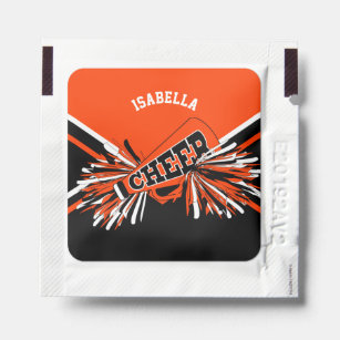 📣 Cheerleader - Orange, Black and White Hand Sanitizer Packet