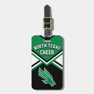 Cheerleader Outfit in Dark Green, Black & White #3 Luggage Tag