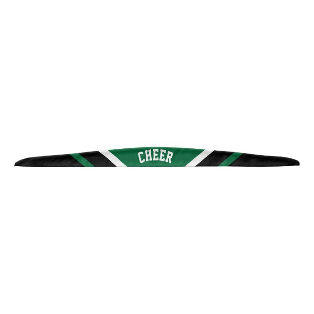 Cheerleader Outfit in Dark Green Tie Headband (Front)