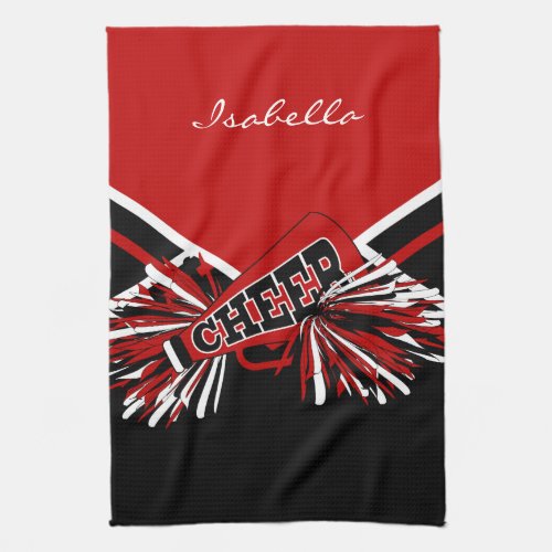 Cheerleader Outfit in Dark Red Black  White Towel