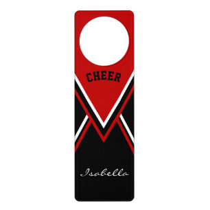 Cheerleader Outfit in Dark Red Door Hanger