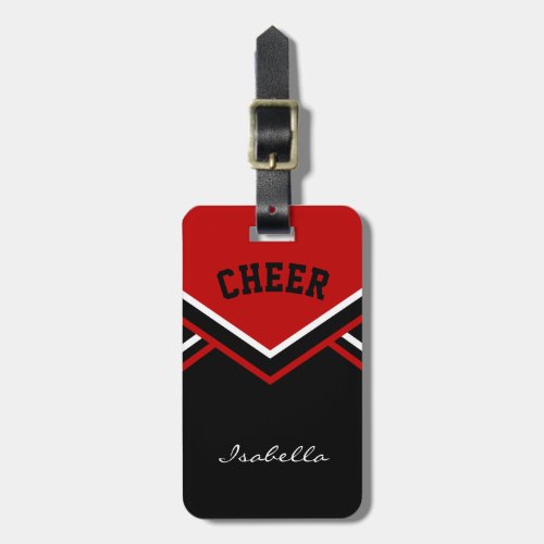 Cheerleader Outfit in Dark Red Luggage Tag