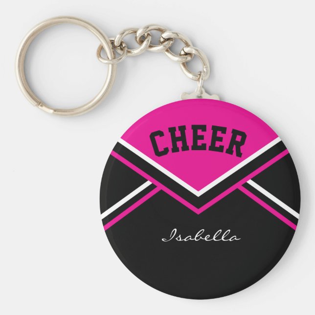 Cheerleader Outfit in Hot Pink Keychain (Front)