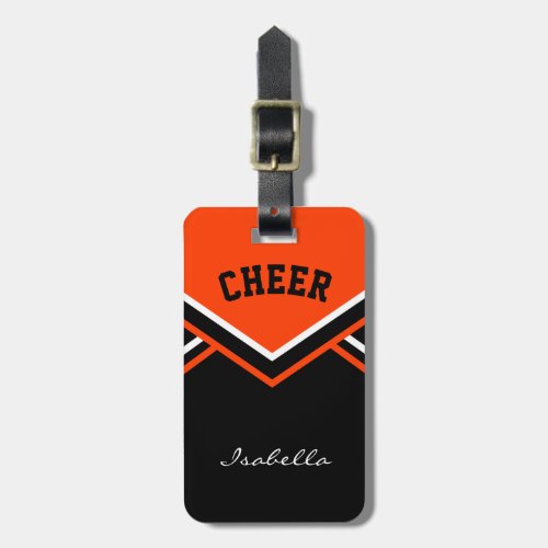 Cheerleader Outfit in Orange Luggage Tag