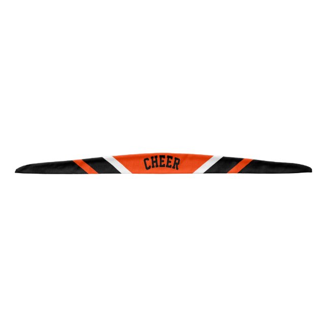 Cheerleader Outfit in Orange Tie Headband (Front)