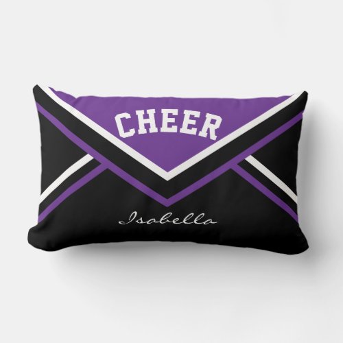 Cheerleader  Outfit in Purple 2 Lumbar Pillow