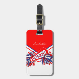 Cheerleader Outfit in Red, White & Blue Luggage Tag