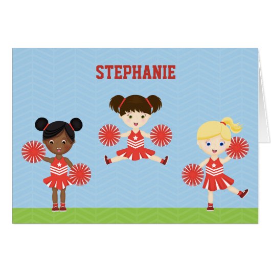 Cheerleader Party Cards (Front Horizontal)