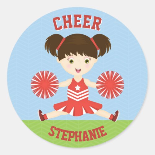 Cheerleader Party Classic Round Sticker