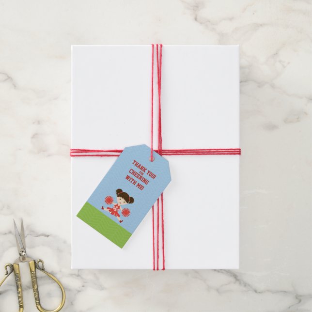 Cheerleader Party Gift Tags (With Twine)