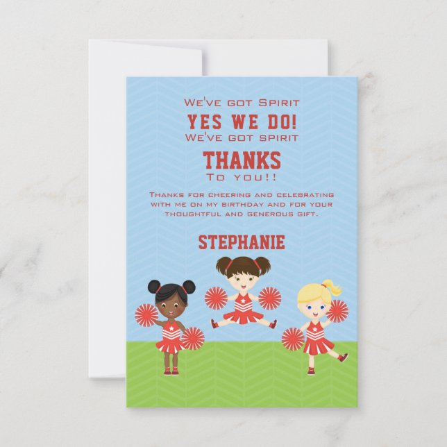 Cheerleader Party Invitation (Front)