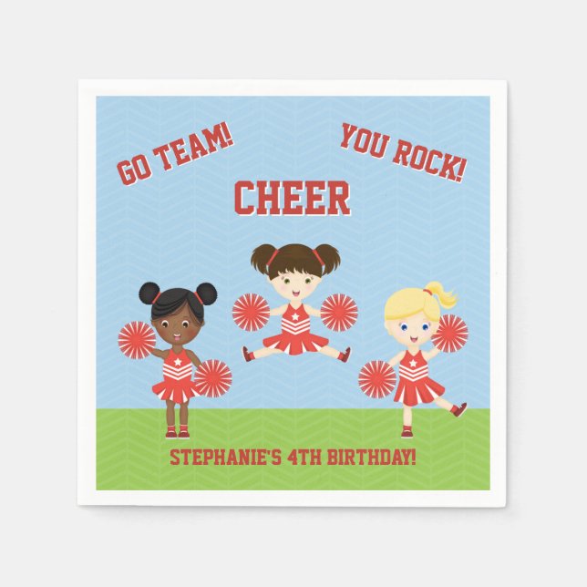Cheerleader Party Napkins (Front)