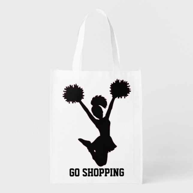 Cheerleader Personalize Grocery Bag (Front)