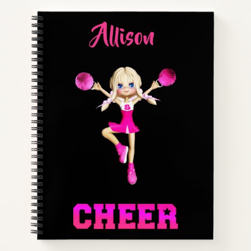 Cheerleader Personalized Cheer Spiral Notebook