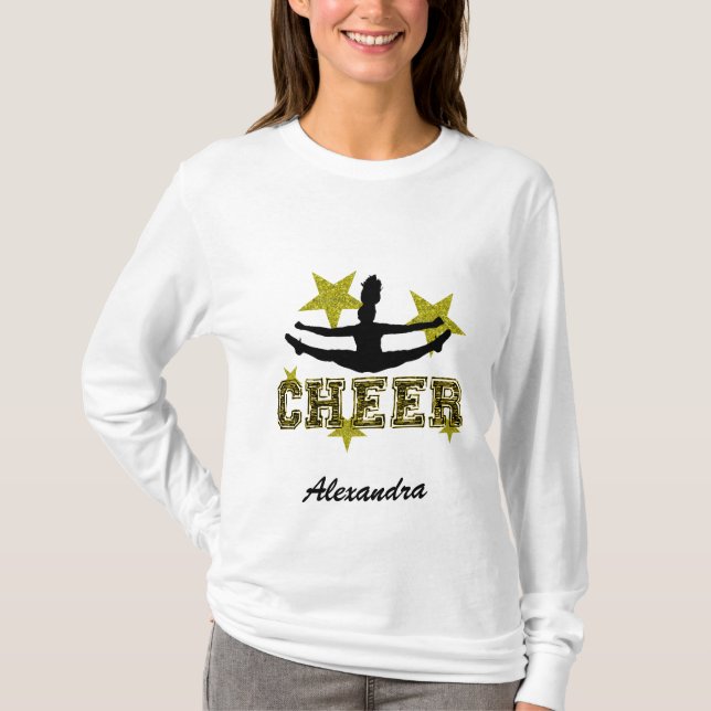 Cheerleader Personalized Long Sleeve T-Shirt (Front)