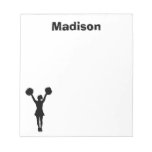 Cheerleader Personalized Notepad at Zazzle