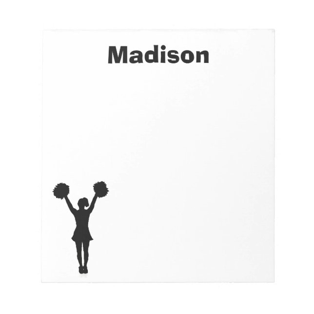 Cheerleader Personalized Notepad (Front)
