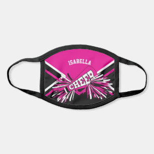 📣 Cheerleader - Pink, Black and White Face Mask