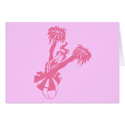 Cheerleader Pink Cards (Front Horizontal)