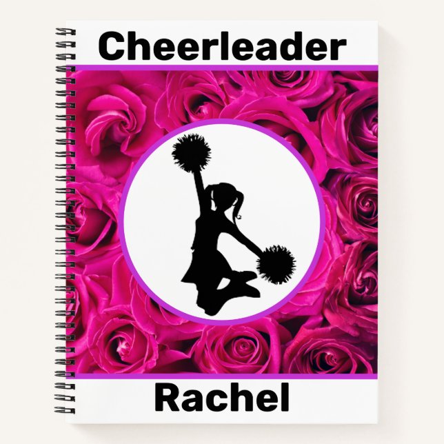 Cheerleader Pink Roses Notebook (Front)