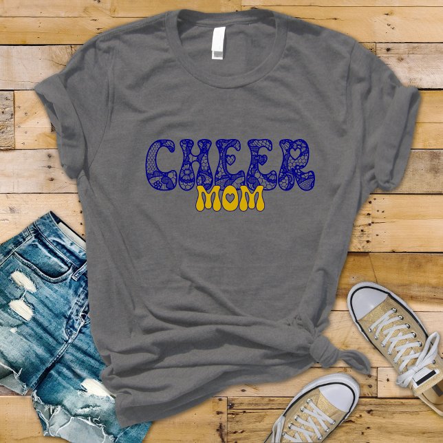 Cheerleader/Poms Mom shirt with lace design (Creator Uploaded)